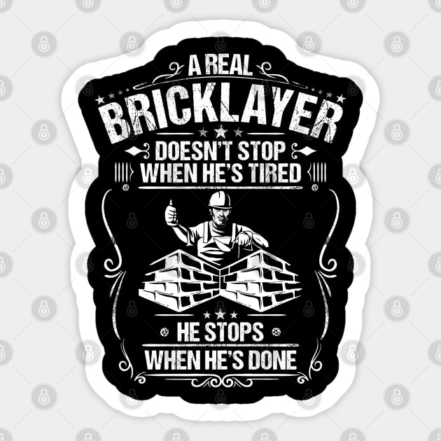 Bricklayer Mason Brickmason Blockmason Sticker by Krautshirts